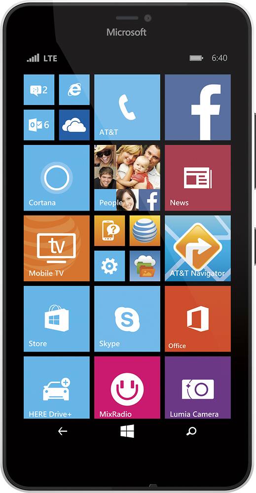 Front. Nokia - Lumia Manowar 4G with 8GB Memory Cell Phone - Matte White.