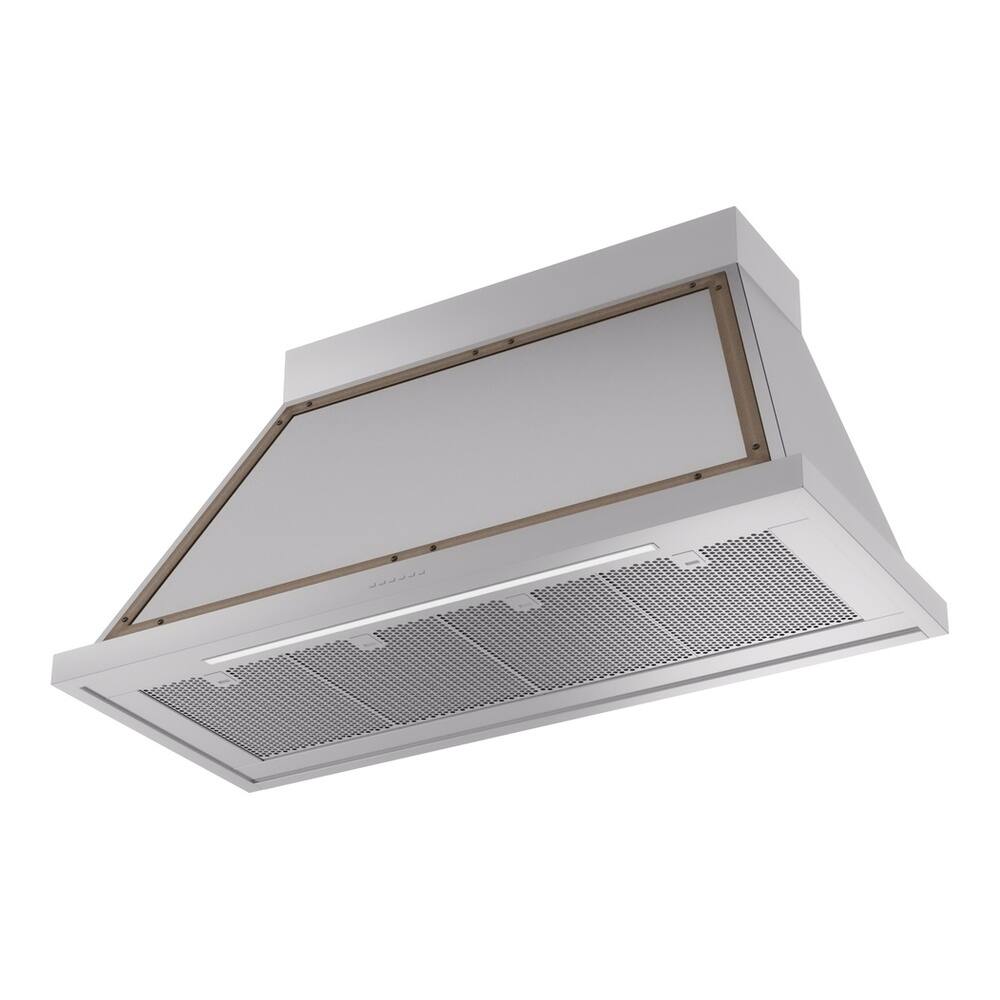 Alt View 1. ILVE - ILVE Nostalgie II Noblesse 48 inch Ducted Wall Mount Range Hood with 600 CFM (Stainless Steel, Burnished Trim) - Stainless Steel.