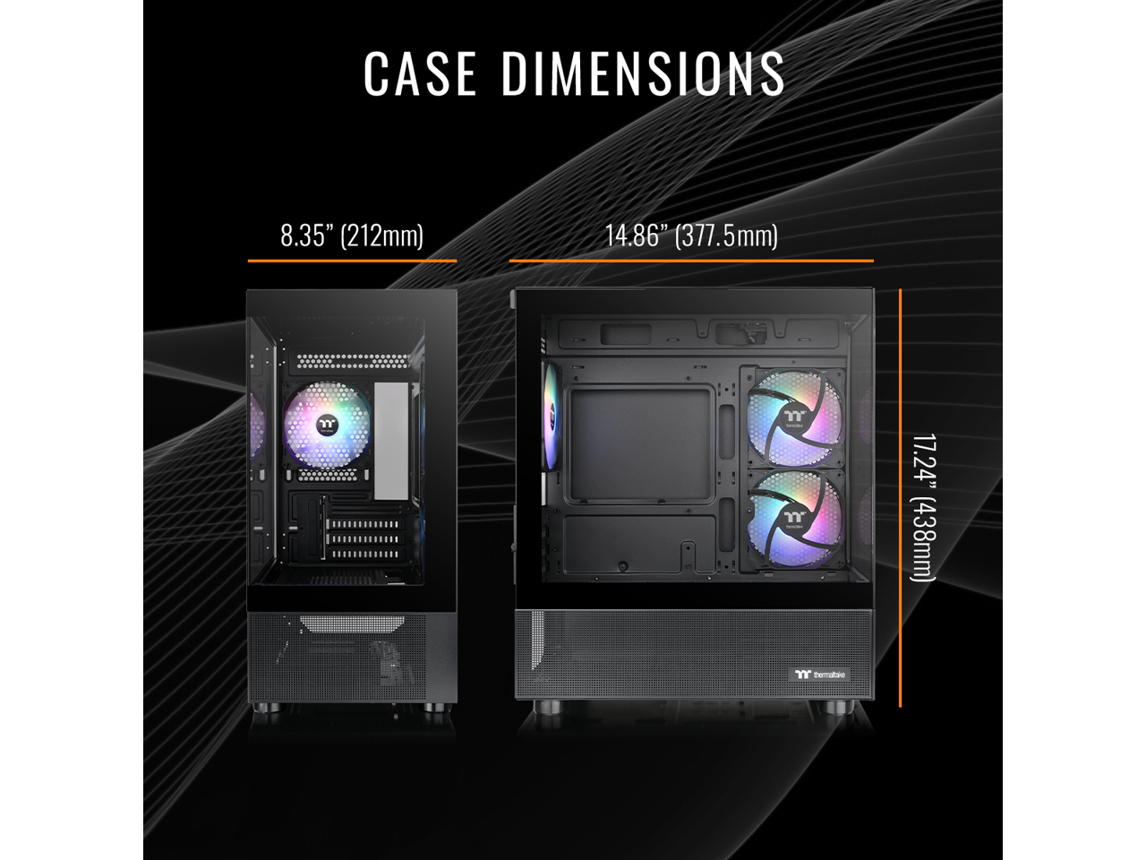 CASE DIMENSIONS  
8.35" (212mm)  
14.86" (377.5mm)  
17.24" (438mm)