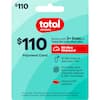 $110 Total Wireless
Payment Card
Works with 3+ lines on Total 5G Unlimited plan
5G Ultra Wideband
15 GB hotspot data per line
Int'l calls, text and roaming in Canada, Mexico & 30+ countries
Verizon 5G network
For use with Total Wireless Account to purchase Total Wireless products & service. Terms apply, please see reverse for details.