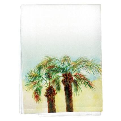Front. Betsy Drake - Betsy Drake Betsy's Palms Guest Towel - Multicolored.