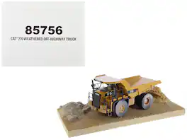 Diecast Masters - CAT Caterpillar 770 Off-Highway Truck Yellow (Weathered) with Operator "Weathered" Series 1/50 Diecast - Yellow