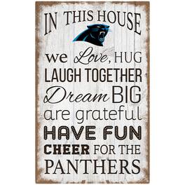 Fan Creations - Carolina Panthers 11'' x 19'' Team In This House Sign - Multicolor