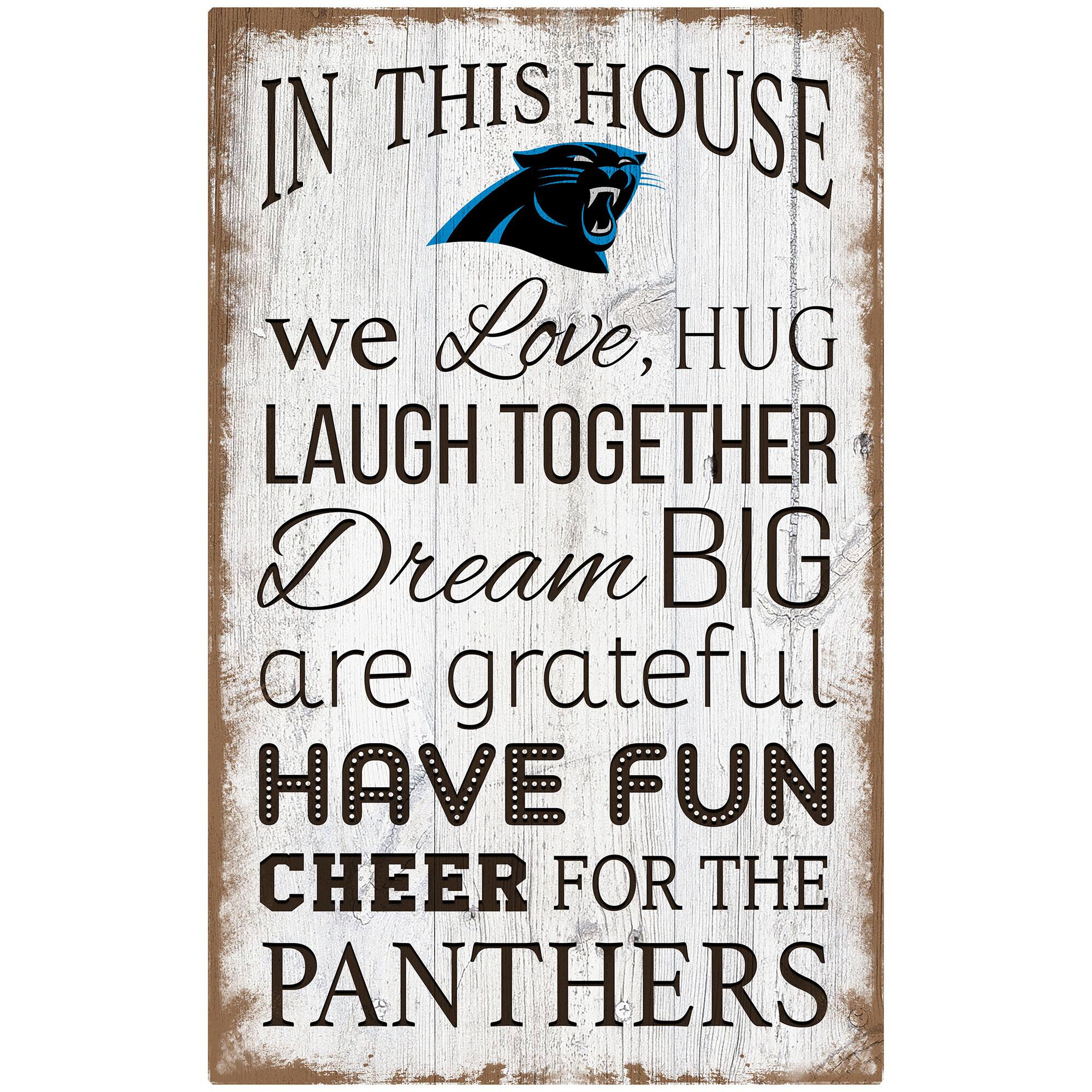 Carolina Panthers 11'' x 19'' Team In This House Sign
