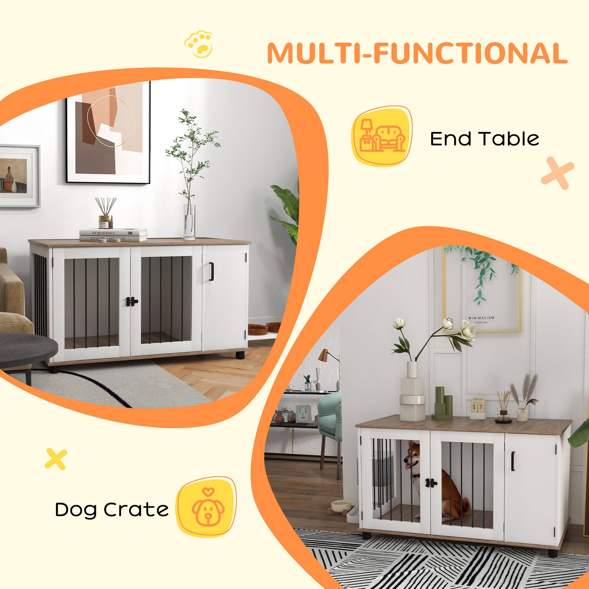 MULTI-FUNCTIONAL End Table x Dog Crate