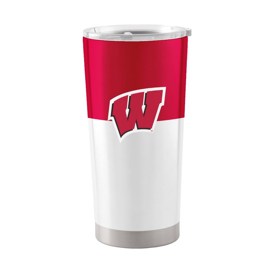 Badger Colorblock Logo Brands Wisconsin Badgers 20oz. Colorblock Stainless Tumbler ...