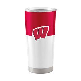 Logo Brands - Wisconsin Badgers 20oz. Colorblock Stainless Tumbler - Multicolor