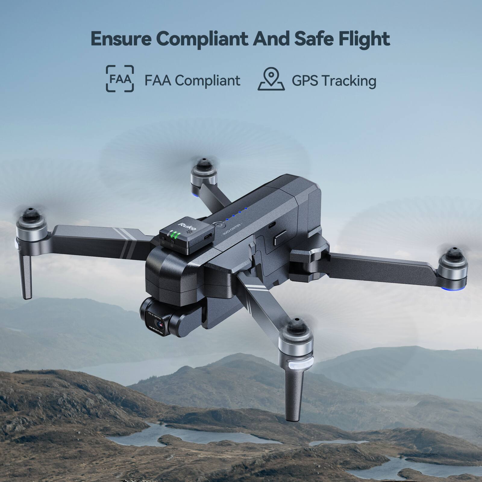 Ensure Compliant And Safe Flight  
FAA Compliant  
GPS Tracking