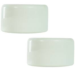 Pool Central - Set of 2 Smooth Swimming Pool Ladder Bumper Cap Plugs 2.25" - White