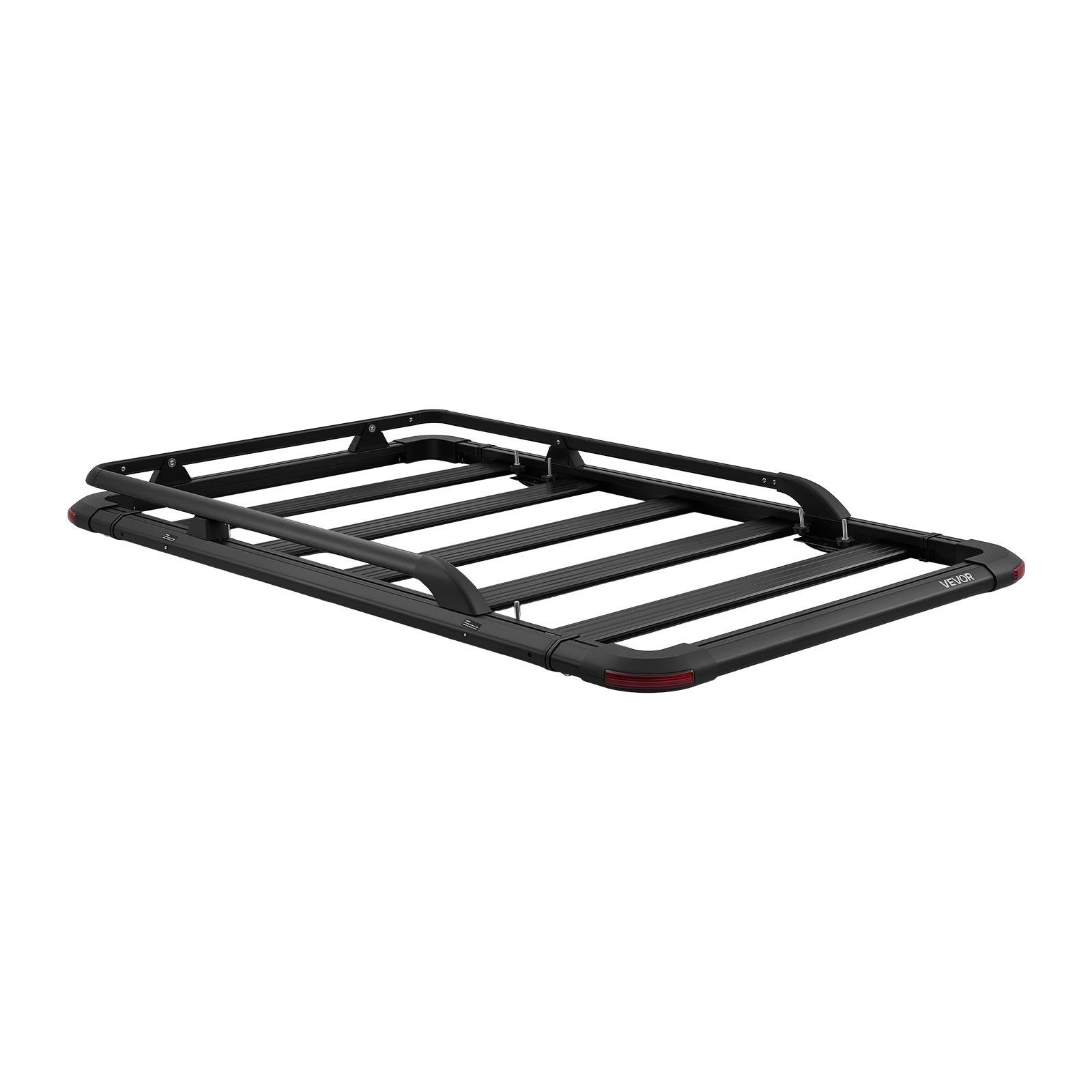 Alt View 5. VEVOR - Roof Rack Cargo Basket, 64 x 39 x 4.53 in, Heavy Duty Roof Top Carrier Basket with Extension, 200 lbs Capacity - Black.