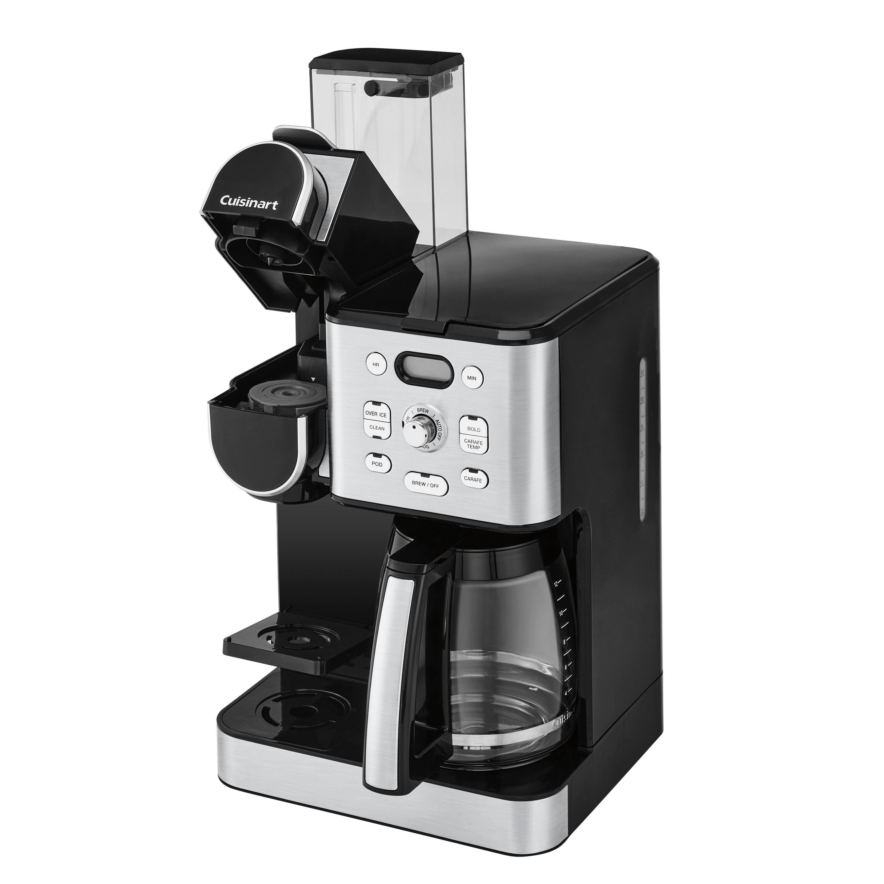 Cuisinart 12 Cup 2 In 1 Coffee Center Coffeemaker Black Stainless Steel