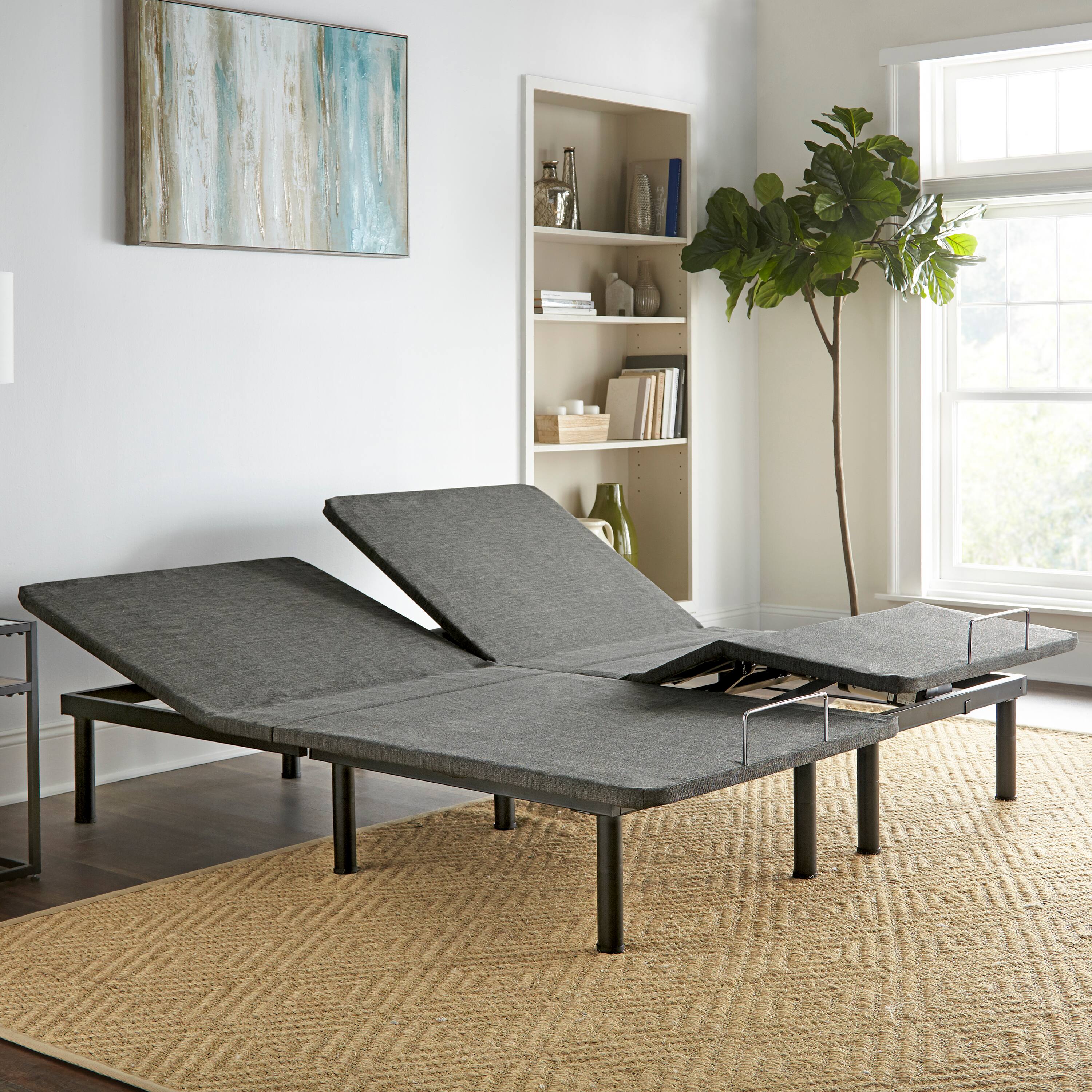 Alt View 4. Boyd Sleep - Zero-Clearance Power Adjustable Bed Base with Massage, Queen - Grey.