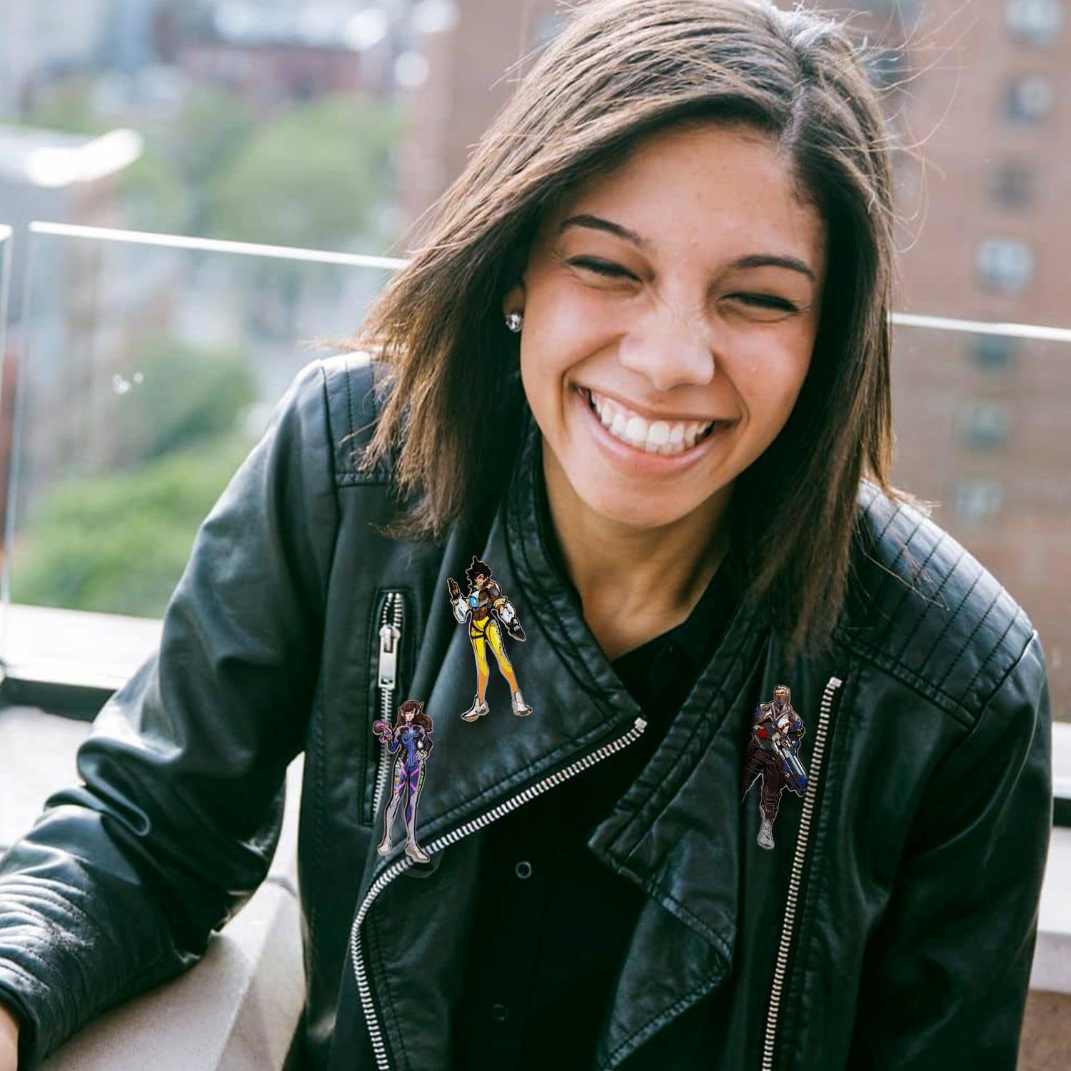 Alt View 4. Overwatch - Overwatch Official Hero Pin Set | D. Va, Tracer, & Soldier 76 Pins | Set of 3 - Assorted.