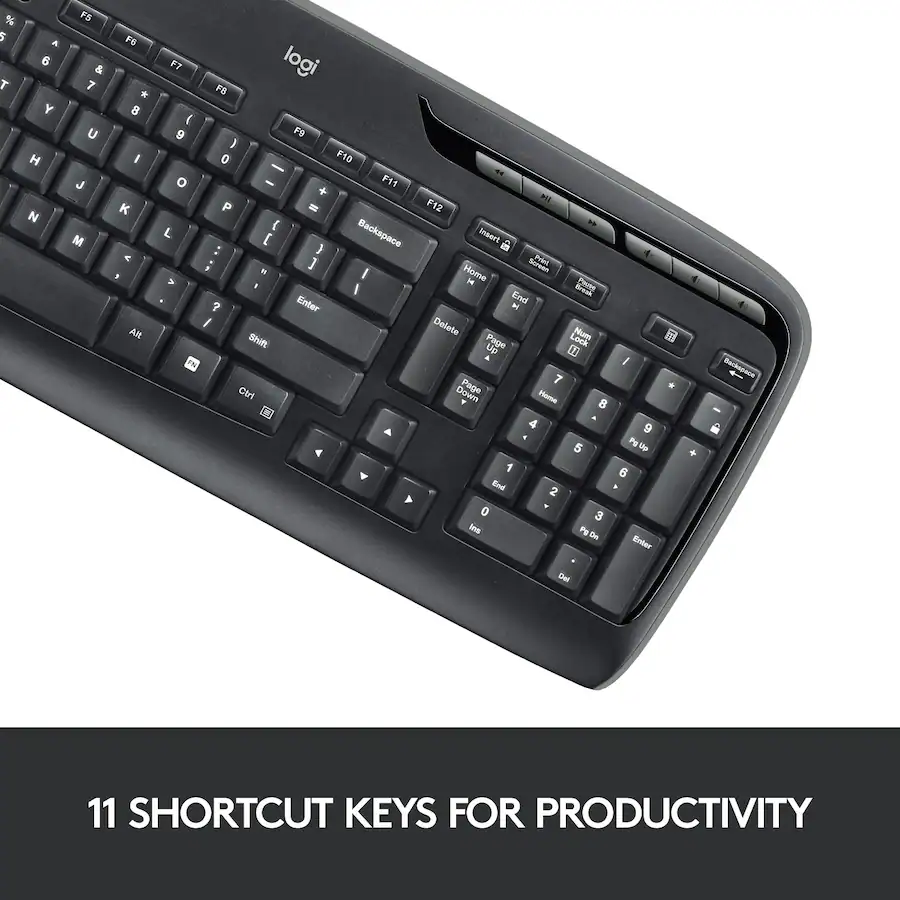 Logitech MK320 Full size Wireless Membrane Keyboard and Mouse Bundle ...