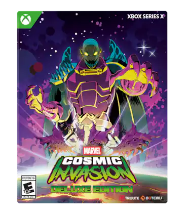 XBOX SERIES X
MARVEL COSMIC INVASION DELUXE EDITION
EVERYONE 10+ ESRB
TRIBUTE DOTEMU - E10+ (Everyone 10+)