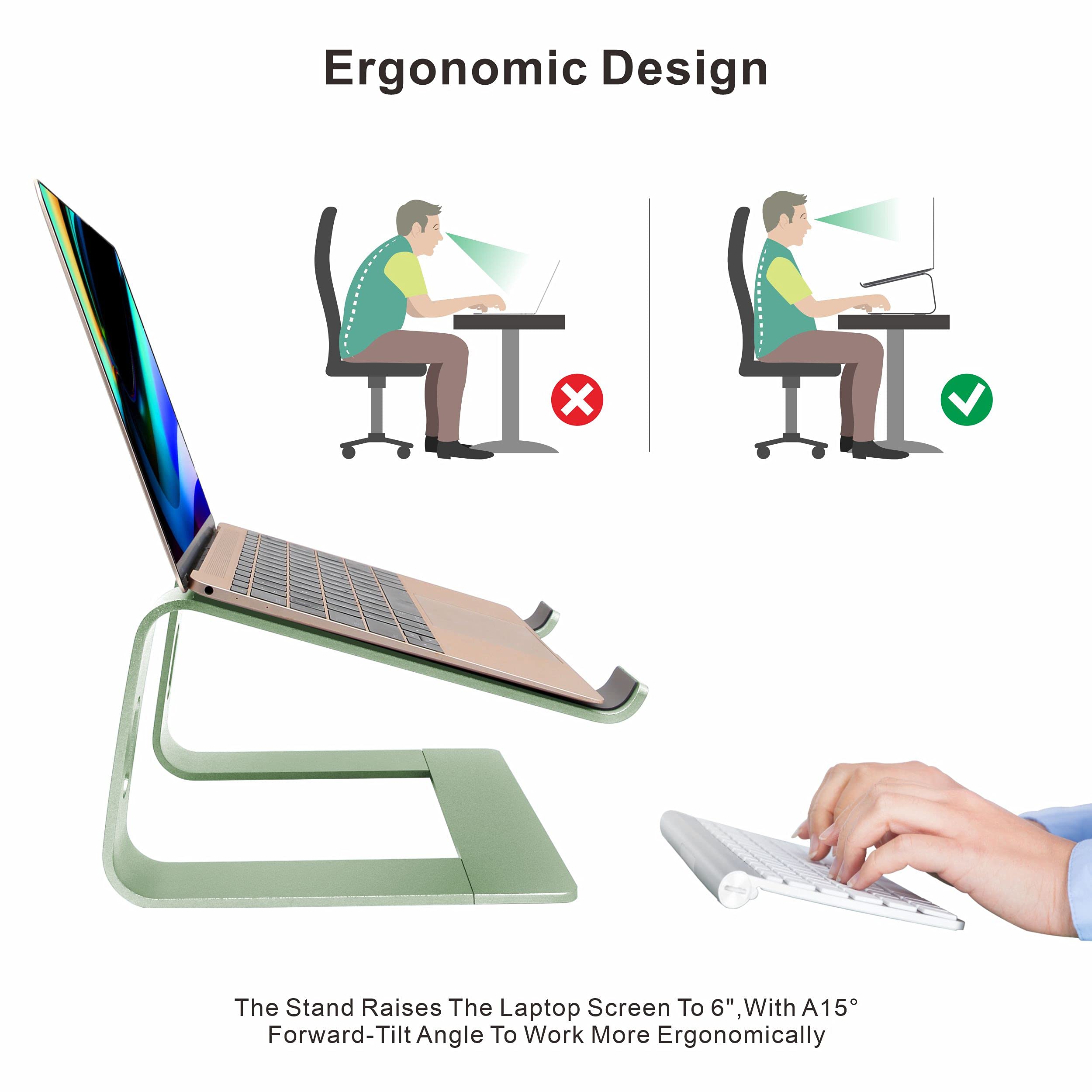 Ergonomic Design

The Stand Raises The Laptop Screen To 6" With A15° Forward-Tilt Angle To Work More Ergonomically