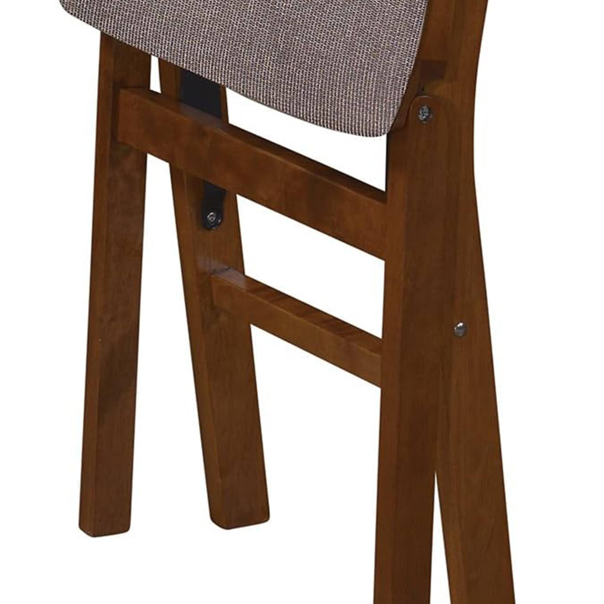 Alt View 6. Stakmore - Stakmore Slat Back Folding Chair, Fruitwood Frame with Colton Fabric (Set of 2) - Fruitwood Finish.