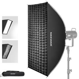 Neewer - 24"x35" Strip Softbox, Quick Setup, Bowens Mount, w/ Grid & Bag, NS16S
