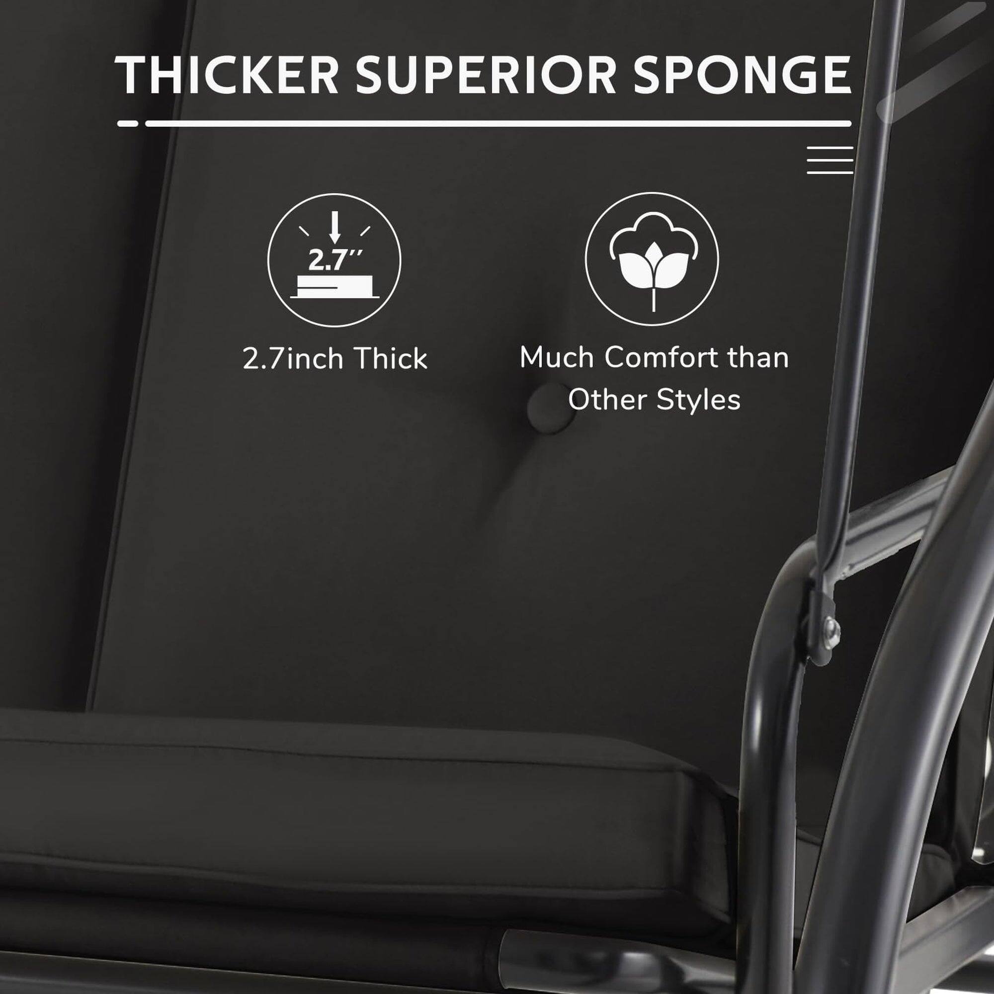THICKER SUPERIOR SPONGE

2.7"  
2.7inch Thick

Much Comfort than Other Styles
