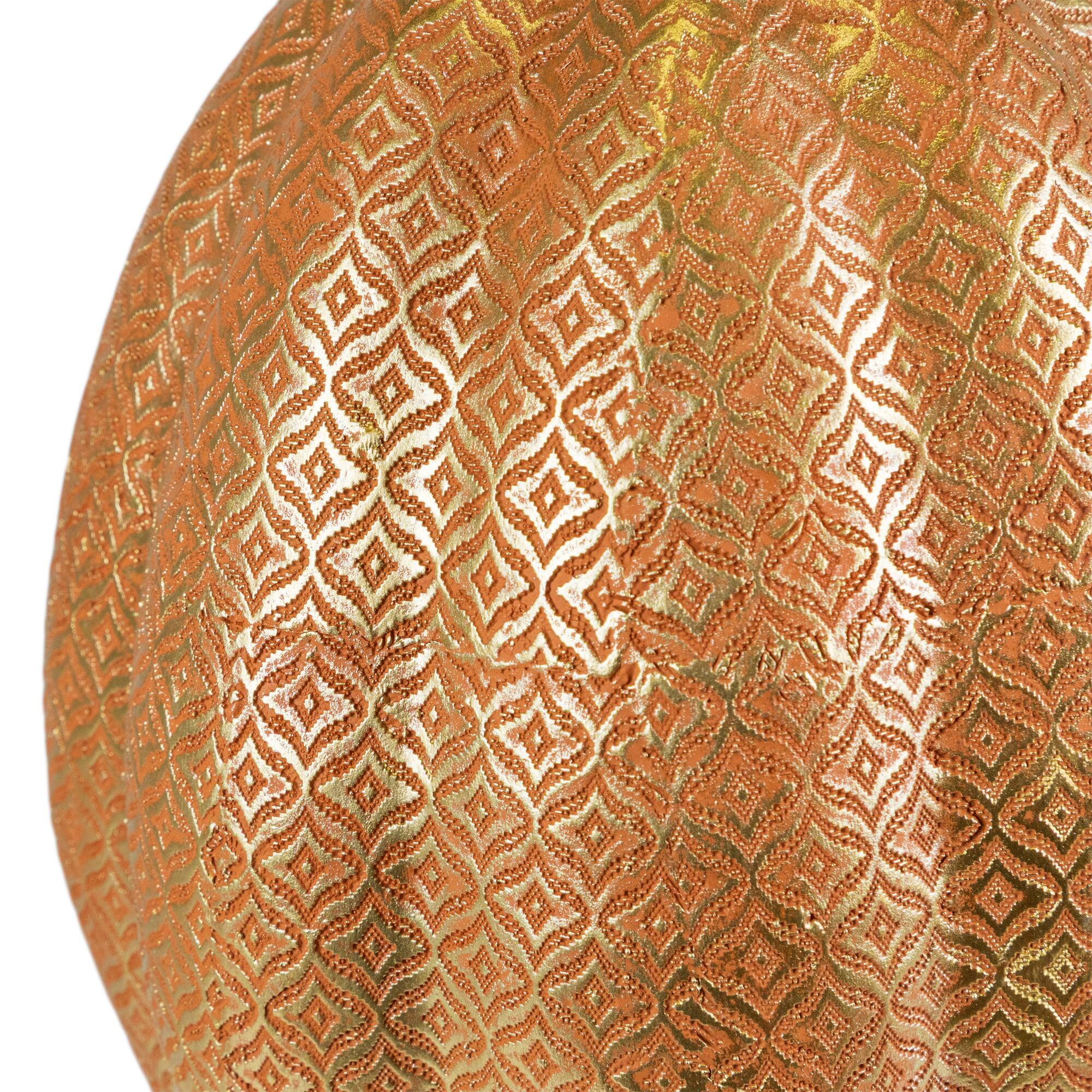 Alt View 4. Northlight - Embossed Ogee Fall Harvest Pumpkin Decoration - 9.75" - Orange.