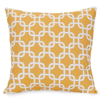 Front. Majestic Home - Pillow 20x20 Links Yellow - Yellow.