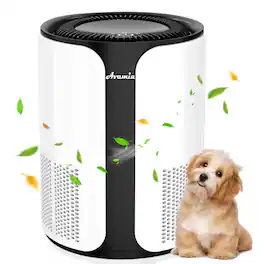 OSTBA - Air Purifier for Large Rooms 1100 Sq Ft, H14 HEPA Filter, 360° Air Inlet, Portable Cleaner for Pets & Smoke - White