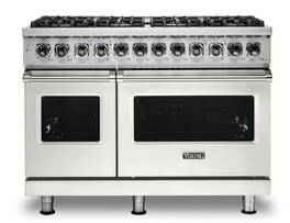 Viking - 5-Series Dual Fuel Self-Clean 48"W Sealed Burner Range - Pure White