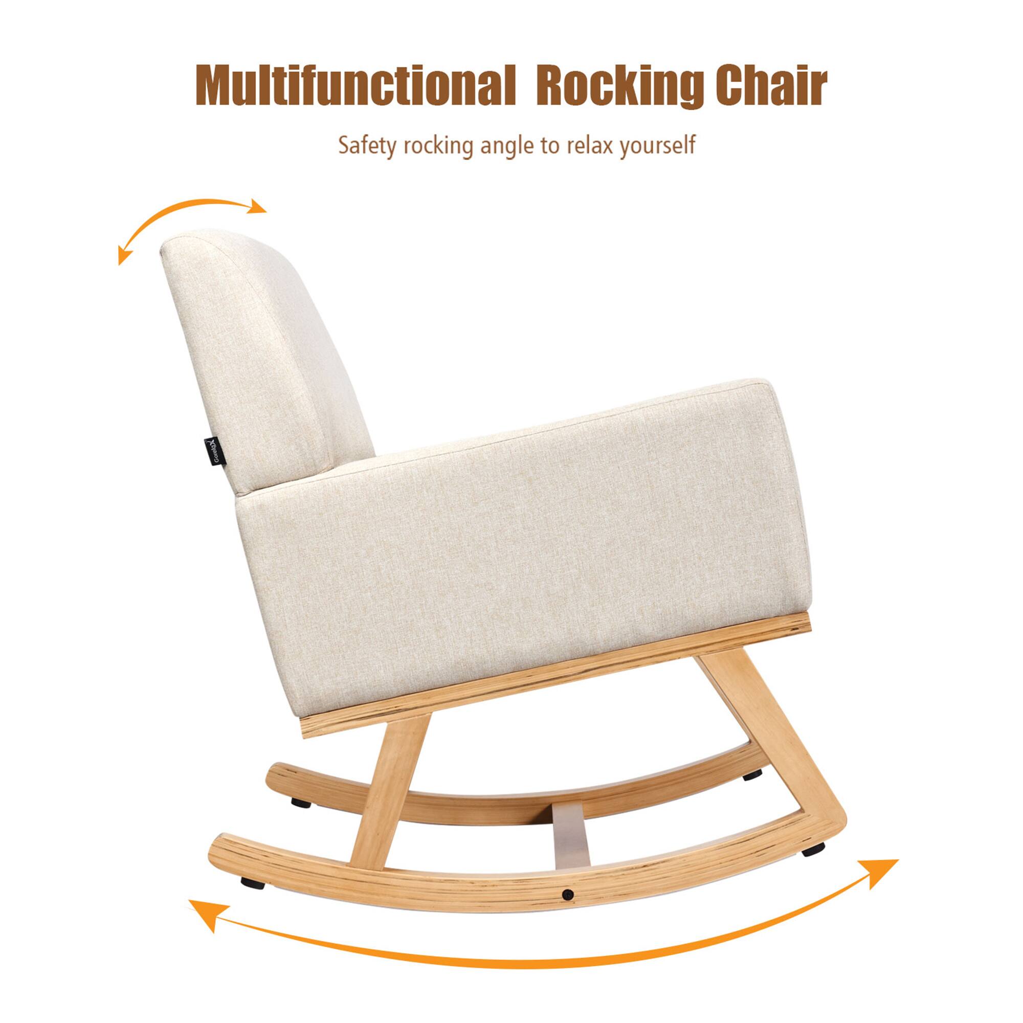 Multifunctional Rocking Chair  
Safety rocking angle to relax yourself