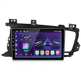 Junsun - 9" 8 Core 6+128GB carplay Android 15 For Kia Optima K5 2010-2013 Car Stereo Radio GPS Navi WIFI RDS SWC DSP FM BT - Black
