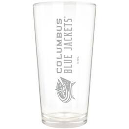 Great American Products - Columbus Blue Jackets Etched 16oz. Vertical Rally Cry Pint Glass - Multicolor