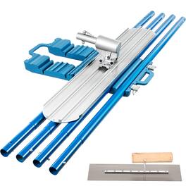 VEVOR - Bull Float Magnesium Concrete Float 48 x 8\" Round End Concrete Float Tool Cement Tool Bull Concrete Kit Bull Float - Blue & Sliver