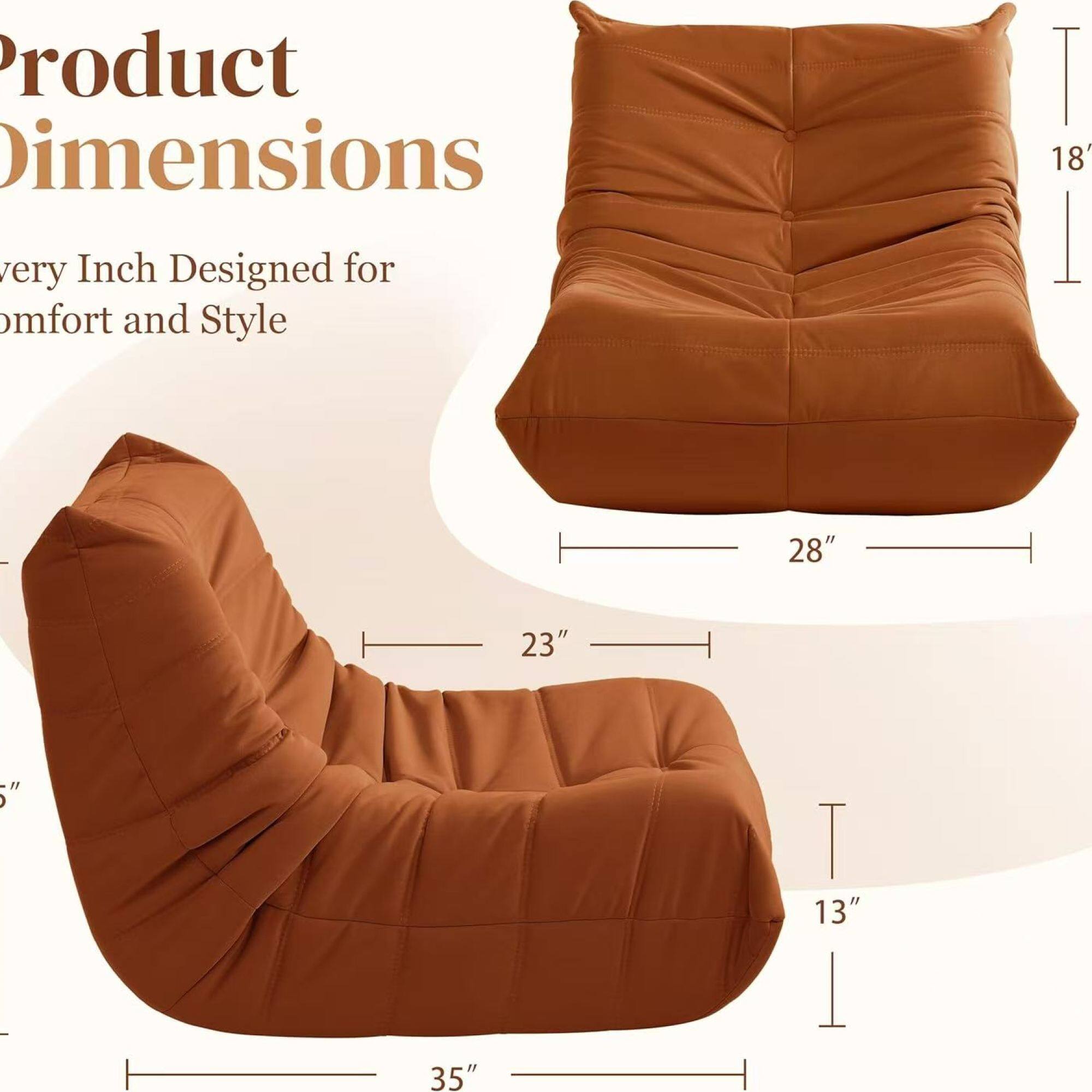 Product Dimensions

Every Inch Designed for Comfort and Style

- Width: 35"
- Depth: 23"
- Height: 18"
- Arm Height: 13"