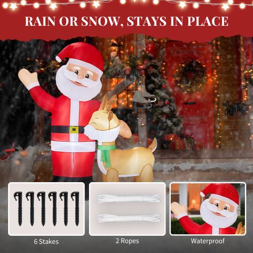 RAIN OR SNOW, STAYS IN PLACE

6 Stakes

2 Ropes

Waterproof