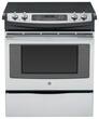 GE - 4.4 Cu. Ft. Self-Cleaning Slide-In Electric Range - Stainless-Steel - Larger Front