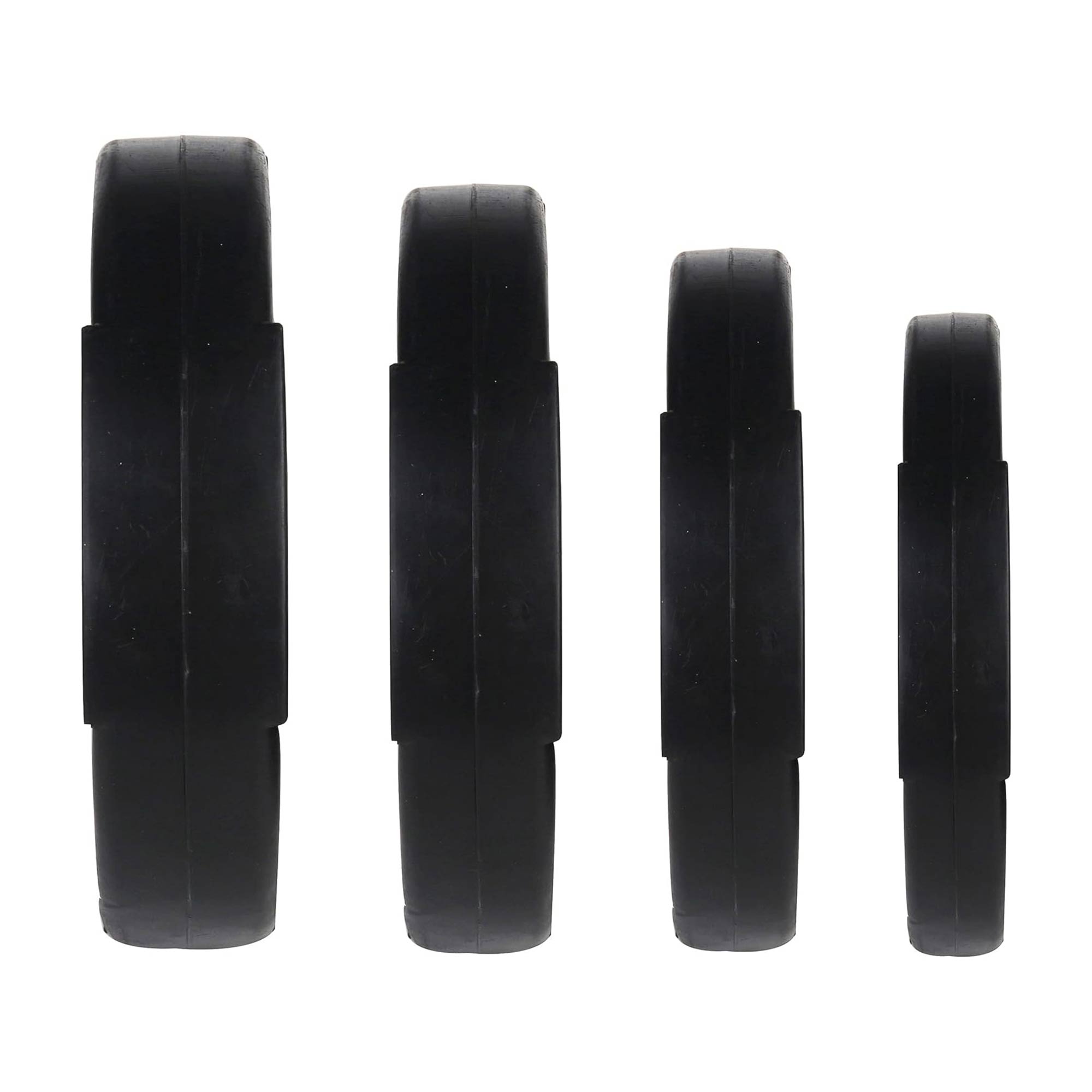 Alt View 4. Signature Fitness - Signature Fitness Standard 20 Pound Coded Olympic Weight Plate, Black (Set of 2) - Black.