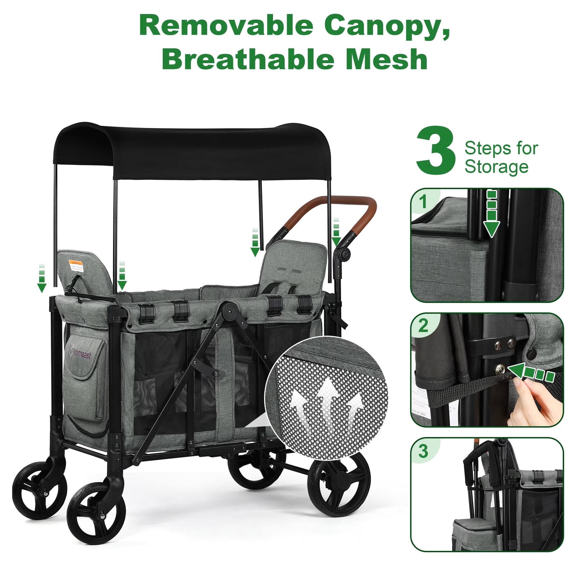 Removable Canopy, Breathable Mesh

3 Steps for Storage
1
2
3