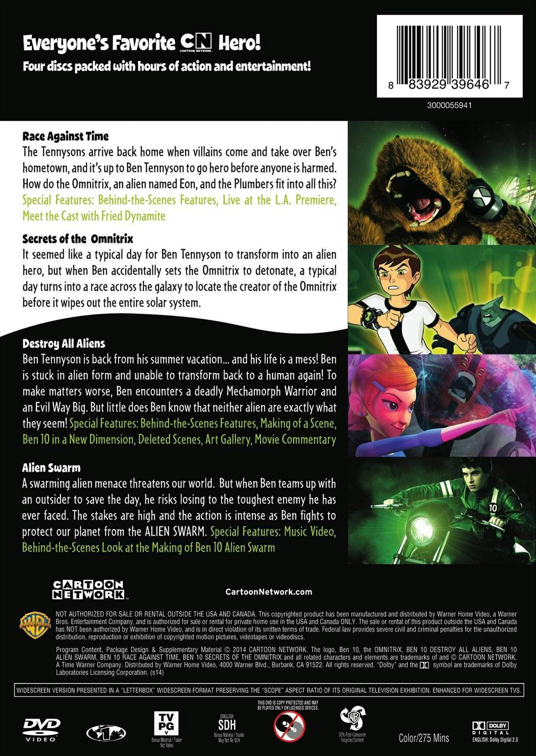 Back. 4 Kid Favorites: Cartoon Network Classic Ben 10 Movies [DVD].