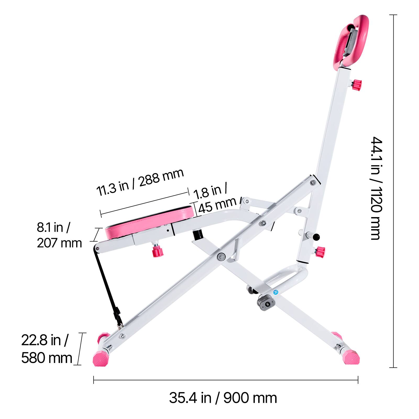 8.1 in / 207 mm  
288 mm  
11.3 in  
1.8 in / 45 mm  
44.1 in / 1120 mm  
22.8 in / 580 mm  
35.4 in / 900 mm