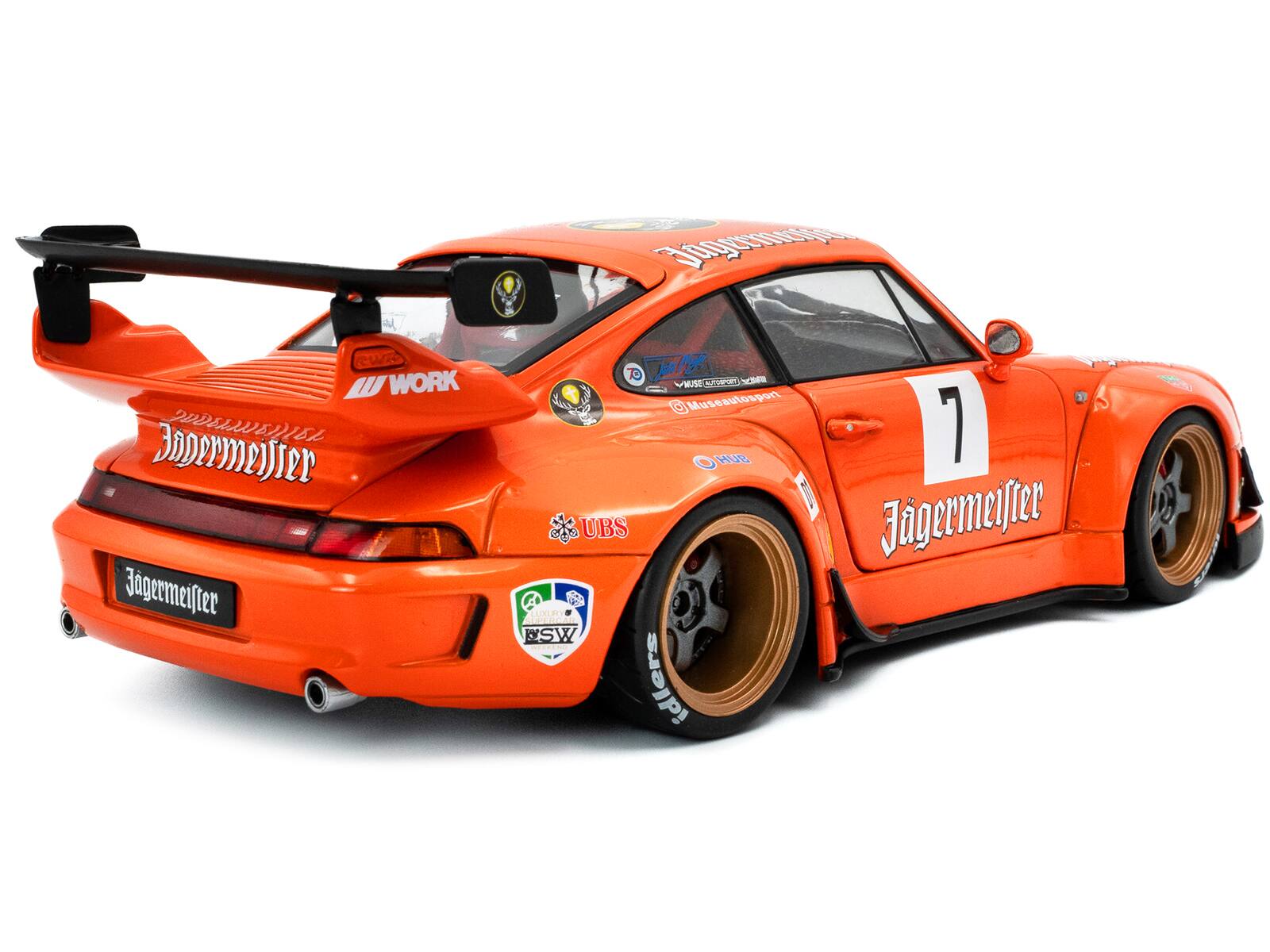 ULTIMATE WORK  
Jägermeister 70  
SA USC Aote Museautosport HUB UBS LUALELT SIPERC SW  
- idlers 7 Jägermeister