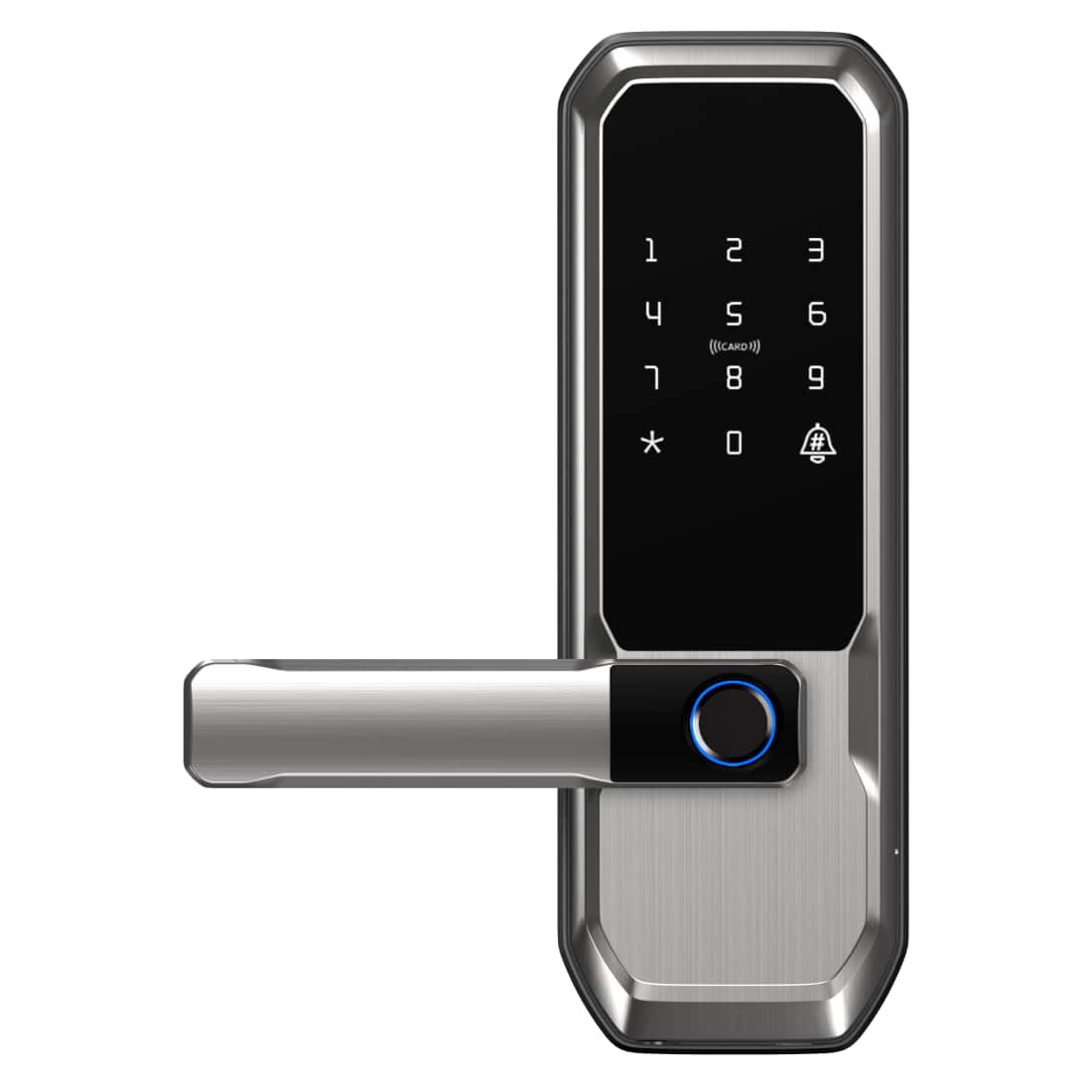 Cluzine - Tuya Smart Door Lock, Wi-Fi Remote Unlock, Fingerprint Keyless Entry, No Drilling, Replace Old Locks