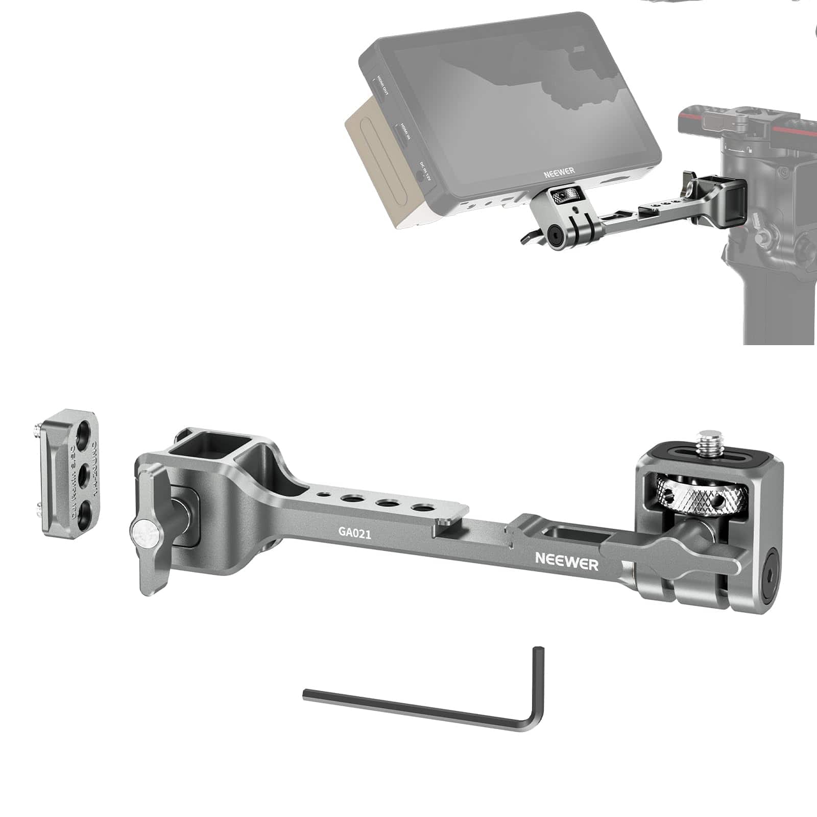 Neewer - NATO Monitor Mount for RS Gimbal, 360°, Cold Shoe