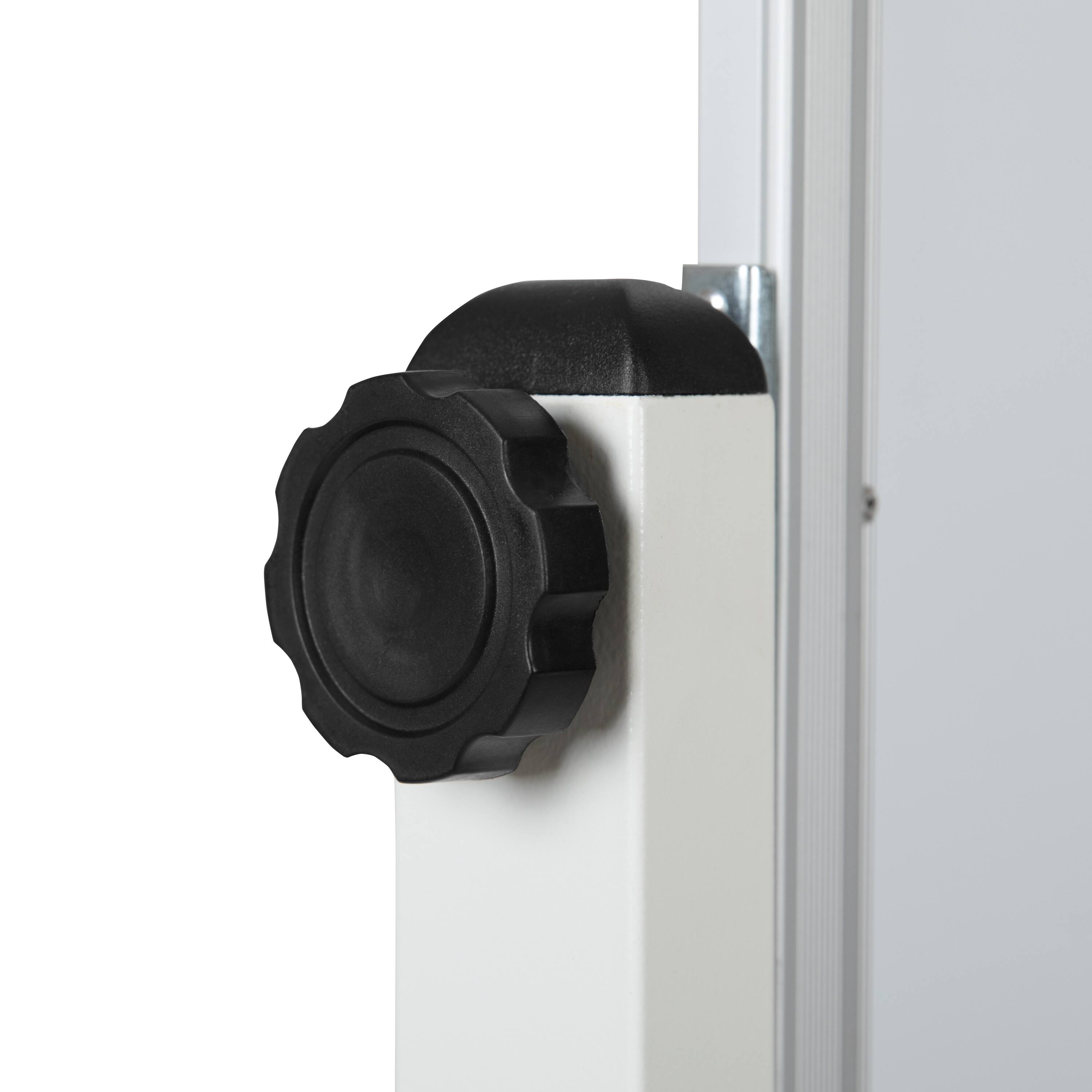 Alt View 9. Emma + Oliver - Reversible Mobile Cork Bulletin Board and White Board Stand with Pen Tray - Natural/White.