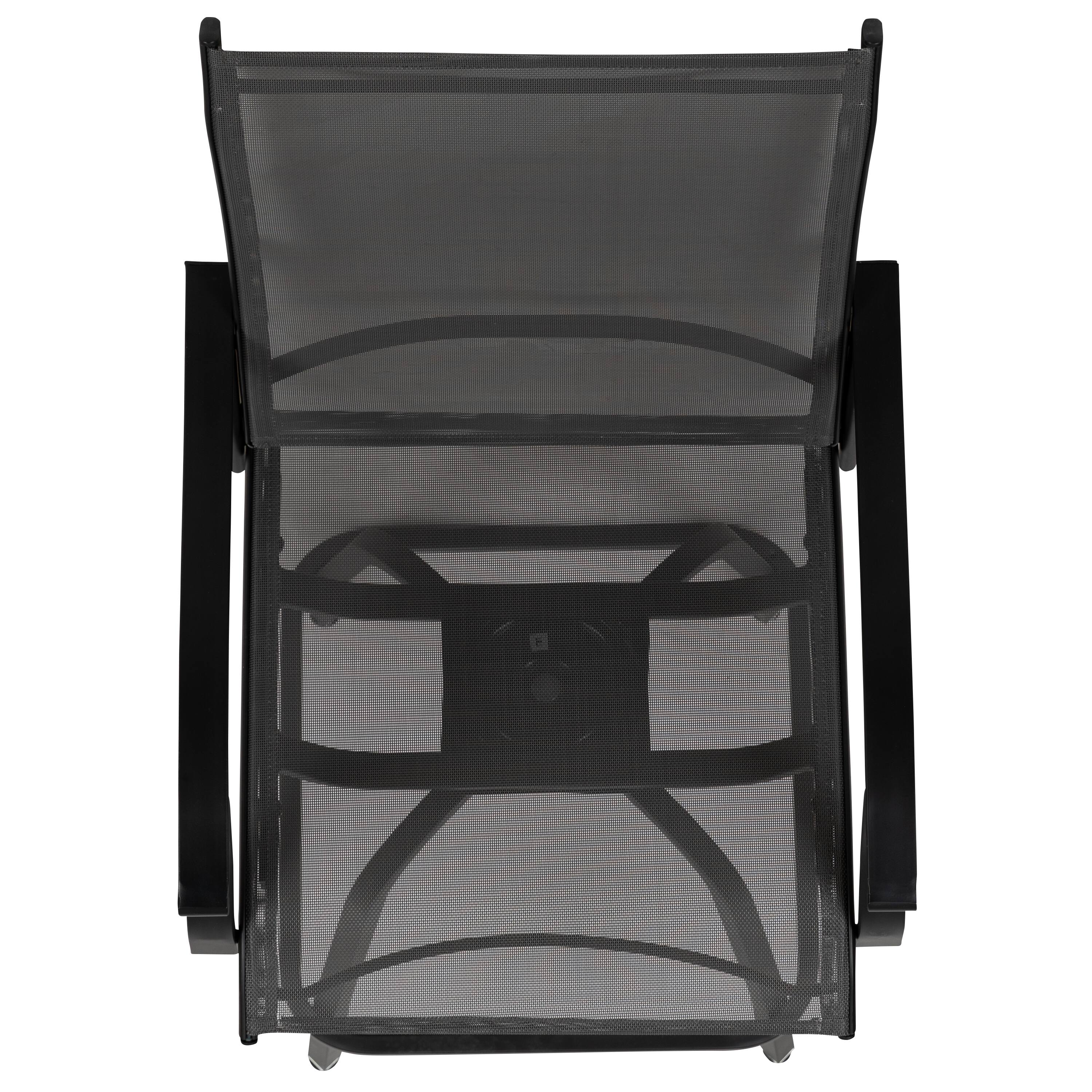 Alt View 9. Emma + Oliver - Patio Bar Height Stools Set of 2, All-Weather Textilene Swivel Stools - Gray.