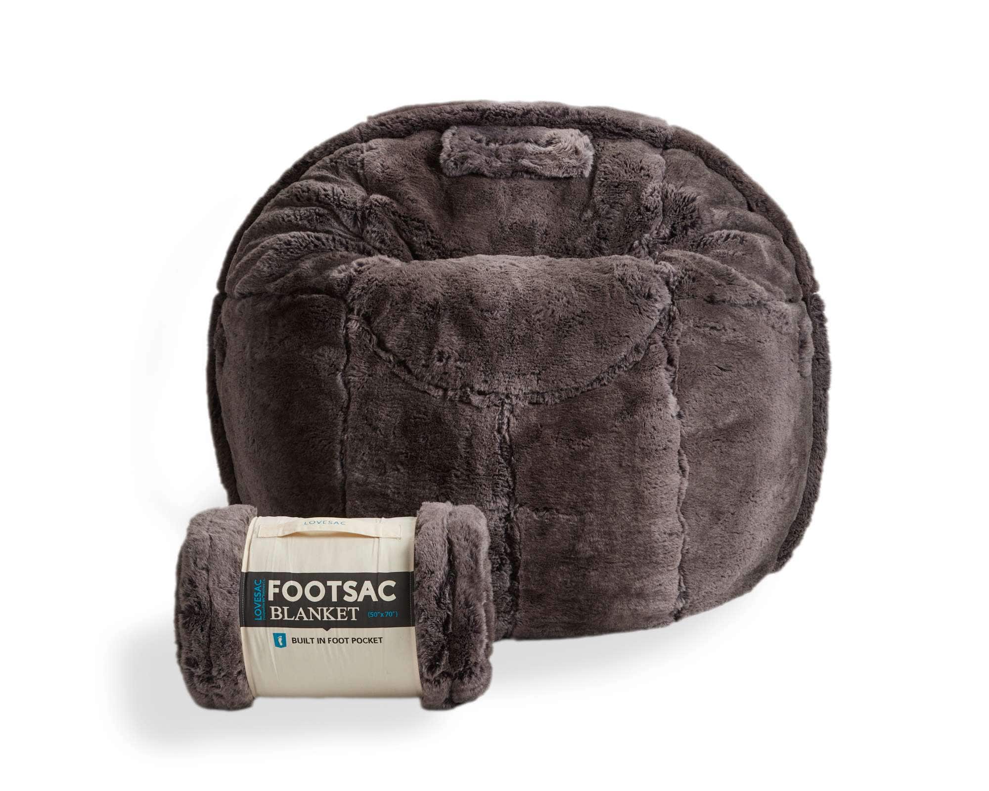 Lovesac - Citysac Bundle - Grizzly Phur - Front_Zoom
