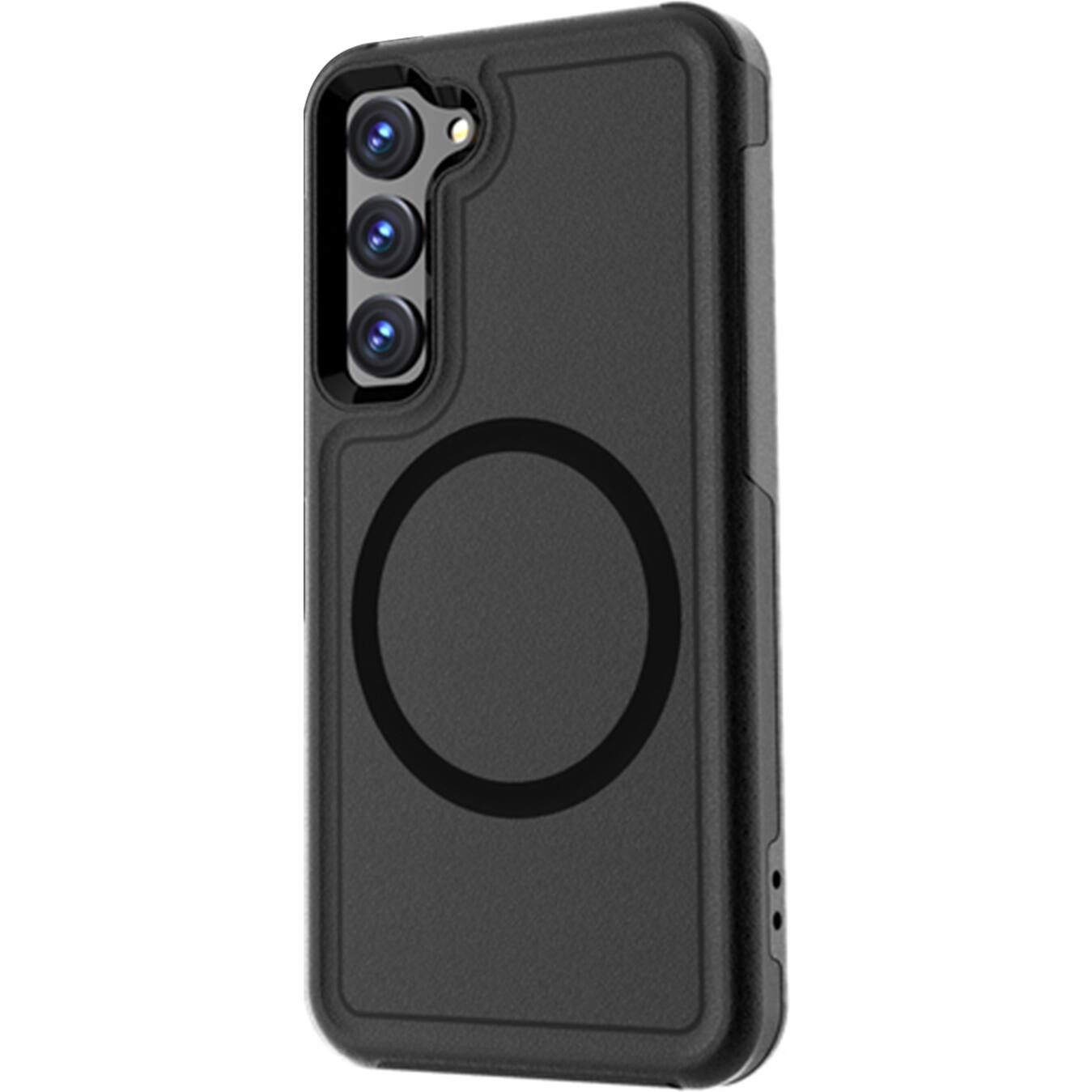 Left. SaharaCase - Armor Series Hard Shell Case for Samsung Galaxy S23+ - Black.