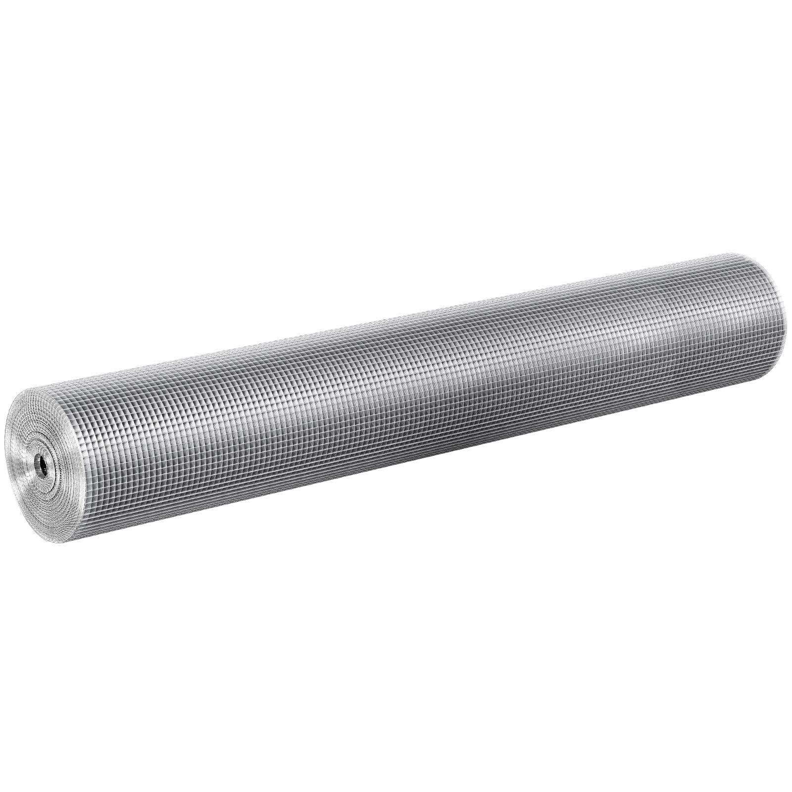 Alt View 5. VEVOR - Hardware Cloth, 1/4 inch 36in x 50 ft 23 Gauge, Hot Dipped Galvanized Wire Mesh Roll, Chicken Wire Fencing - Silver.