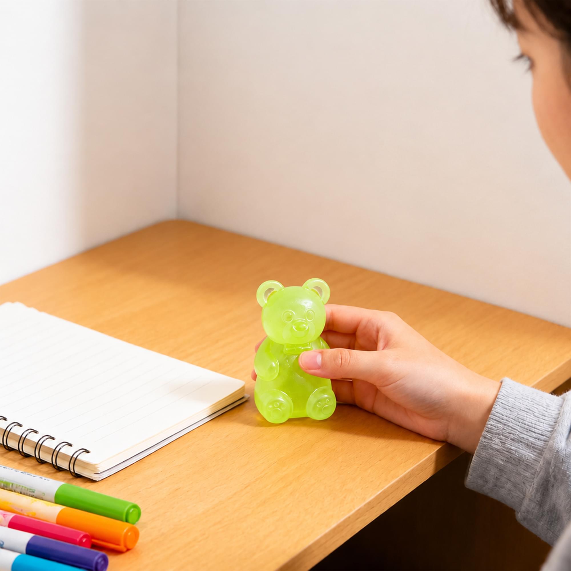 Alt View 10. Puka Creations - Squishy Bear 3-Inch Stress Reliever | Green - Green.