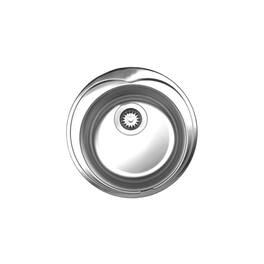 Whitehaus - Noah's Collection Brushed Stainless Steel Large Round Drop-in Sink - Silver