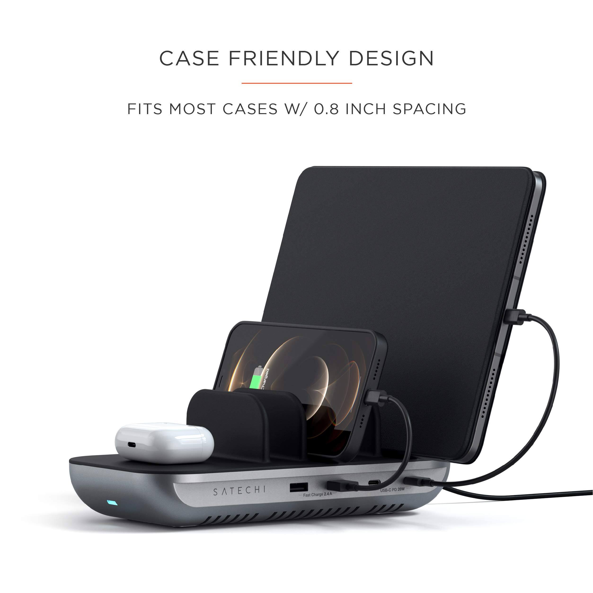 CASE FRIENDLY DESIGN  
FITS MOST CASES W/ 0.8 INCH SPACING