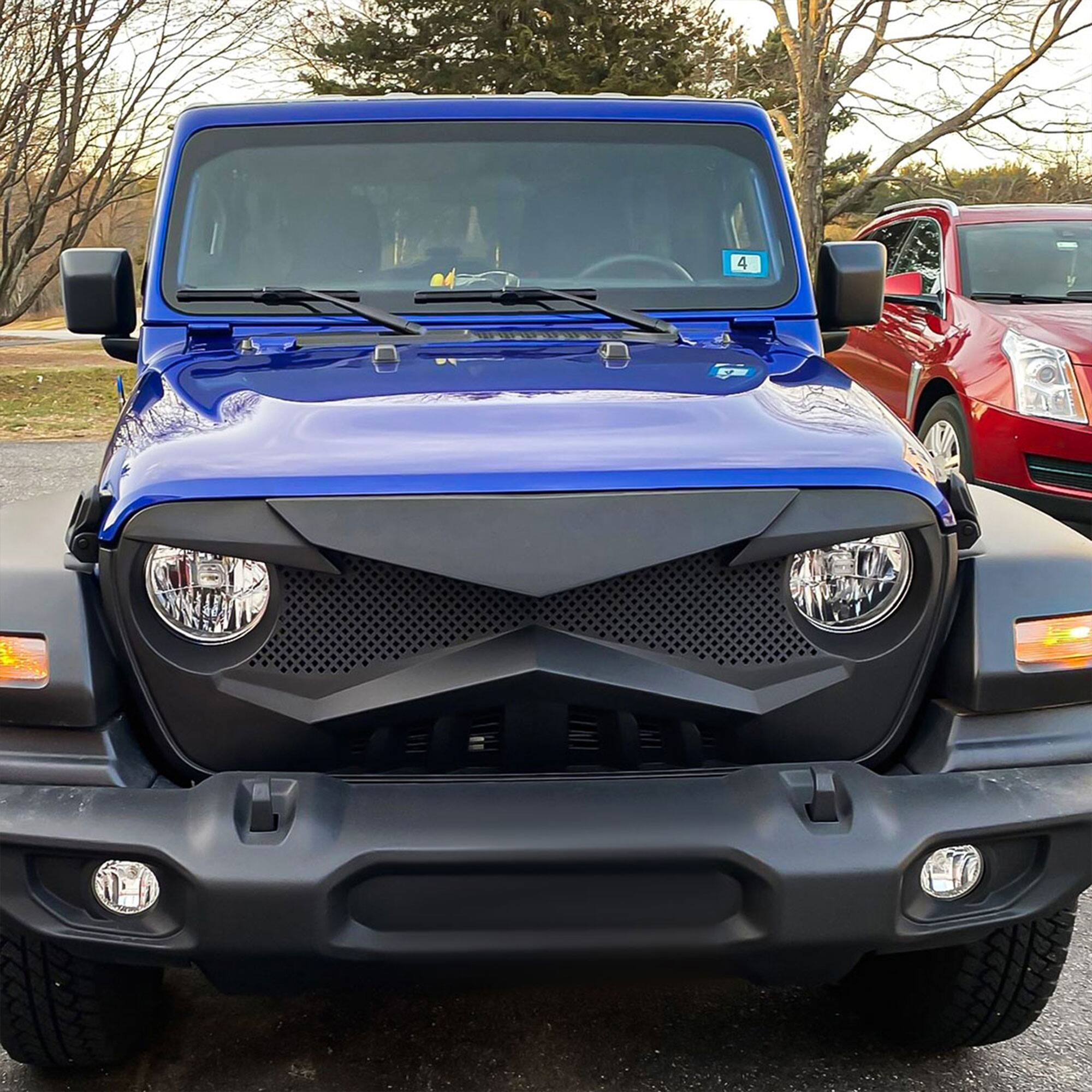 Alt View 5. AMERICAN MODIFIED - AMERICAN MODIFIED Hawke Grille for 2018+ Jeep Wrangler JL & 2020+ Gladiator JT - Matte Black.